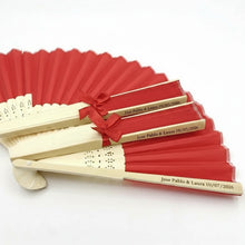 Cargar imagen en el visor de la galería, Abanicos de colores personalizables para bodas y celebraciones