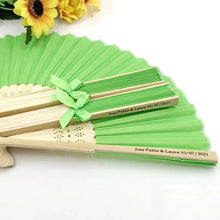 Cargar imagen en el visor de la galería, Abanicos de colores personalizables para bodas y celebraciones