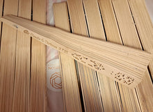 Cargar imagen en el visor de la galería, Abanicos personalizados para boda celosía sobre bambú 50 piezas