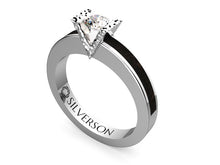 Cargar imagen en el visor de la galería, Anillo de pedida de madera y plata con piedra modelo Oshi