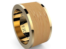 Cargar imagen en el visor de la galería, Anillo de oro y madera modelo Jadarum