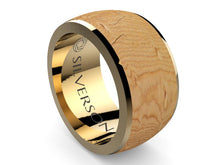Cargar imagen en el visor de la galería, Anillo de oro y madera modelo Radaj