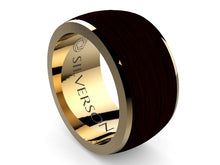 Cargar imagen en el visor de la galería, Anillo de oro y madera modelo Radaj