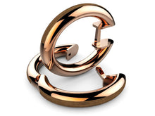 Cargar imagen en el visor de la galería, Pendientes tipo criolla de oro y madera modelo Domaur