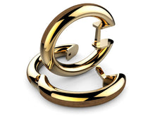 Cargar imagen en el visor de la galería, Pendientes tipo criolla de oro y madera modelo Domaur