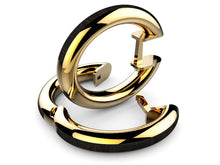 Cargar imagen en el visor de la galería, Pendientes tipo criolla de oro y madera modelo Domaur