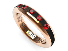 Cargar imagen en el visor de la galería, Anillo de pedida de madera y oro con brillantes Domaur