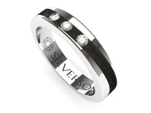 Load image into Gallery viewer, Wood and gold engagement ring with diamonds Legance 19