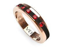 Load image into Gallery viewer, Wood and gold engagement ring with diamonds Legance 19