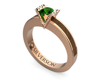 Load image into Gallery viewer, Oshaur model gold and wood engagement ring