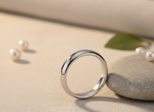 Cargar imagen en el visor de la galería, Alianza de plata modelo Domei Silver
