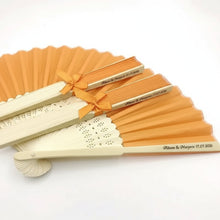 Cargar imagen en el visor de la galería, Abanicos de colores personalizables para bodas y celebraciones
