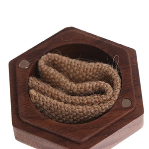 Wooden box for hexagonal rings