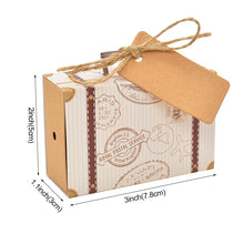 Cargar imagen en el visor de la galería, Cajas de cartón con forma de maleta para regalos de boda
