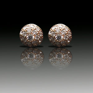 Gold and diamond earrings Roubaix model