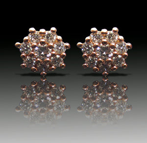 Pendientes de oro y brillantes modelo Roselind