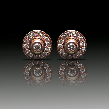 Sabaku model gold and diamond earrings