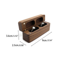 Load image into Gallery viewer, Customizable double box for rings with magnetized lid
