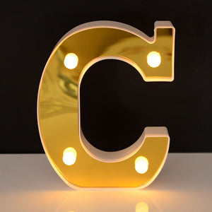 Letras con luces para decoración de espacios