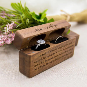 Customizable double box for rings with magnetized lid
