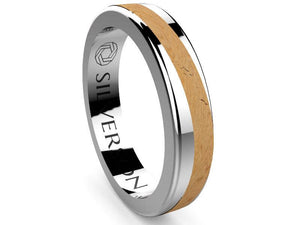 Wedding ring of wood and gold model Legance 79