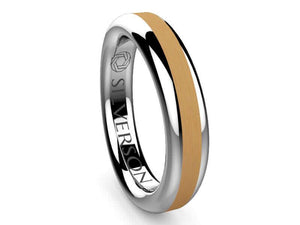 Wedding ring of gold and wood model Domaur