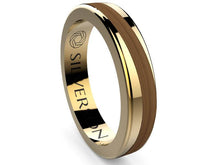 Load image into Gallery viewer, Wedding ring of wood and gold model Legance 79
