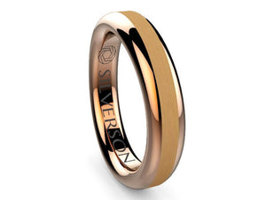 Wedding ring of gold and wood model Domaur