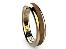 Load image into Gallery viewer, Wedding ring of gold and wood model Domaur
