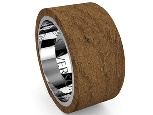 Ziyaud model gold and wood ring