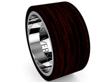 Load image into Gallery viewer, Ziyad model wood and silver ring
