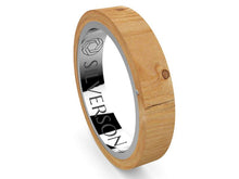 Load image into Gallery viewer, Ziyad model wood and silver ring
