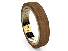 Load image into Gallery viewer, Ziyaud model gold and wood ring
