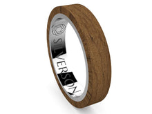 Load image into Gallery viewer, Ziyad model wood and silver ring
