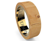 Load image into Gallery viewer, Ziyaud model gold and wood ring
