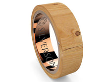 Load image into Gallery viewer, Ziyaud model gold and wood ring
