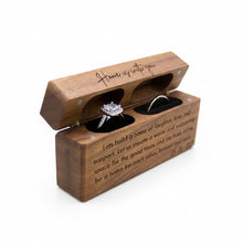 Load image into Gallery viewer, Customizable double box for rings with magnetized lid
