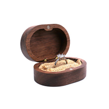 Load image into Gallery viewer, Walnut wood ring box
