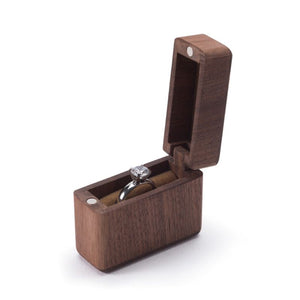 Wooden box for ring zippo format