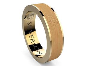 Jadarum model gold and wood ring