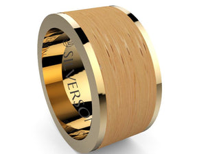 Jadarum model gold and wood ring