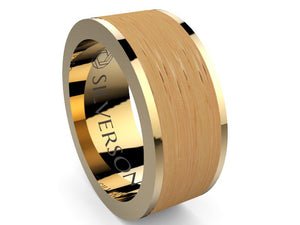 Jadarum model gold and wood ring