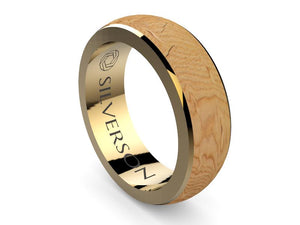 Radaj model gold and wood ring