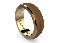 Load image into Gallery viewer, Radaj model gold and wood ring
