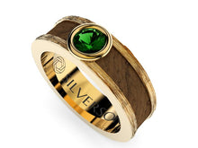 Load image into Gallery viewer, Gold and wood ring model Jadarum Kiseki
