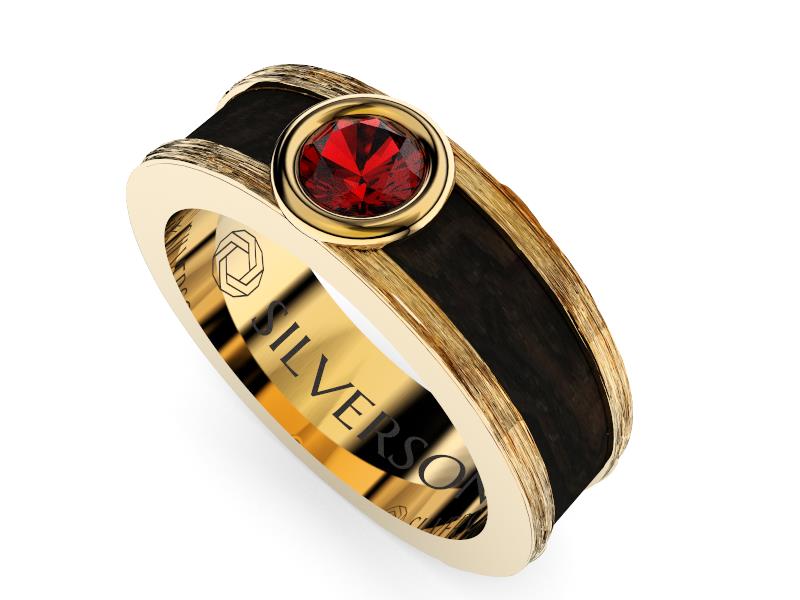 Anillo de oro y madera modelo Jadarum Kiseki