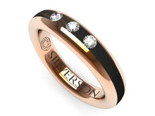 Load image into Gallery viewer, Wood and gold engagement ring with diamonds Domaur
