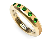 Load image into Gallery viewer, Wood and gold engagement ring with diamonds Domaur
