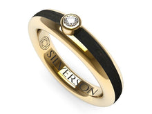 Load image into Gallery viewer, Wood and gold engagement ring with diamonds Domaur
