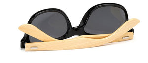 Gafas con patillas de madera de bambú personalizadas